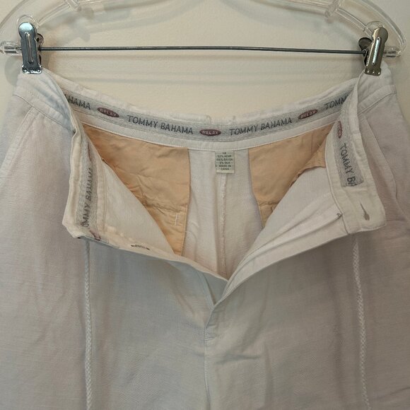 Tommy Bahama off-white hemp + silk blend shorts sz 12 - Picture 3 of 8